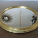 Round mirror top in gilded aluminum art deco