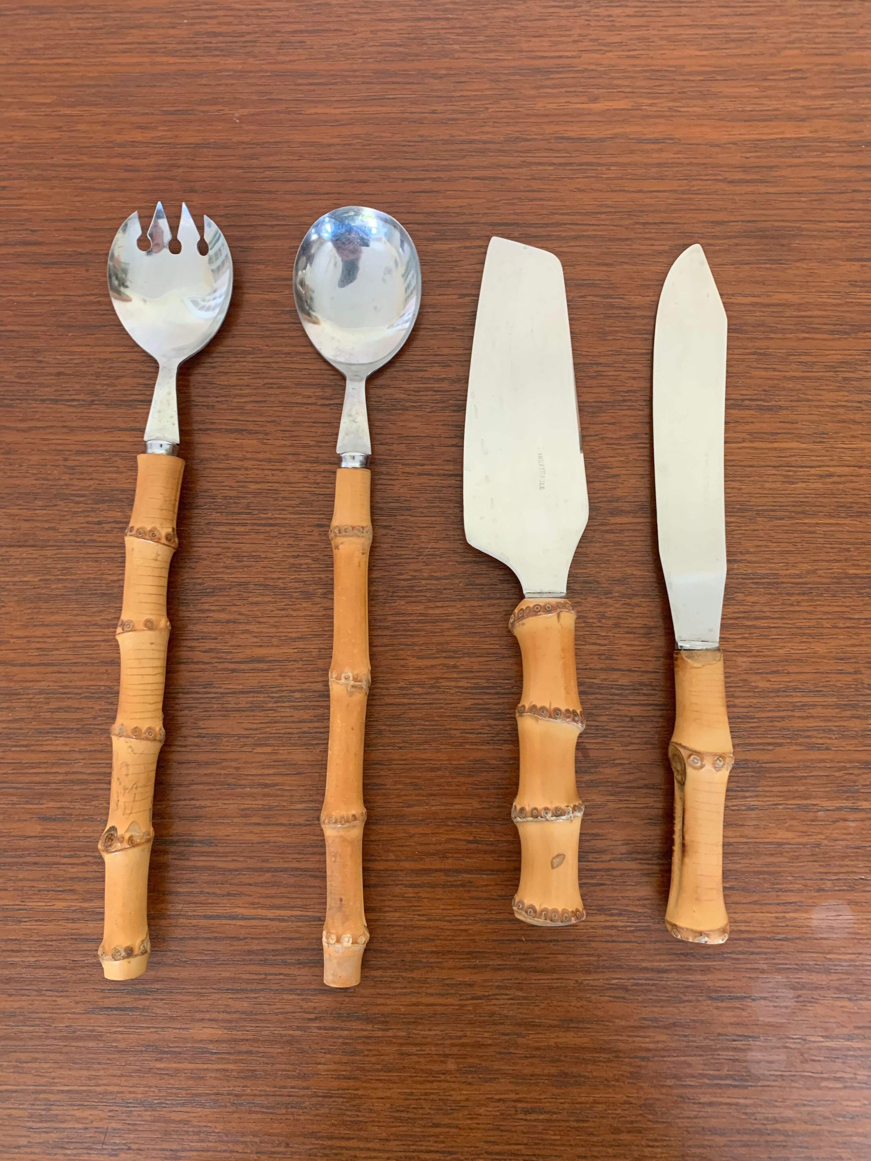 Salad cutlery and bamboo knives