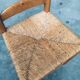 Rustic Oak and Rush High Ladder Back Dining Chairs, Belgium, 1950s, Set of 6