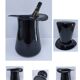ice bucket and black Murano champagne glass from the 1980s