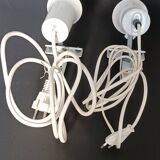 Two vintage Lita white metal clamp lamps