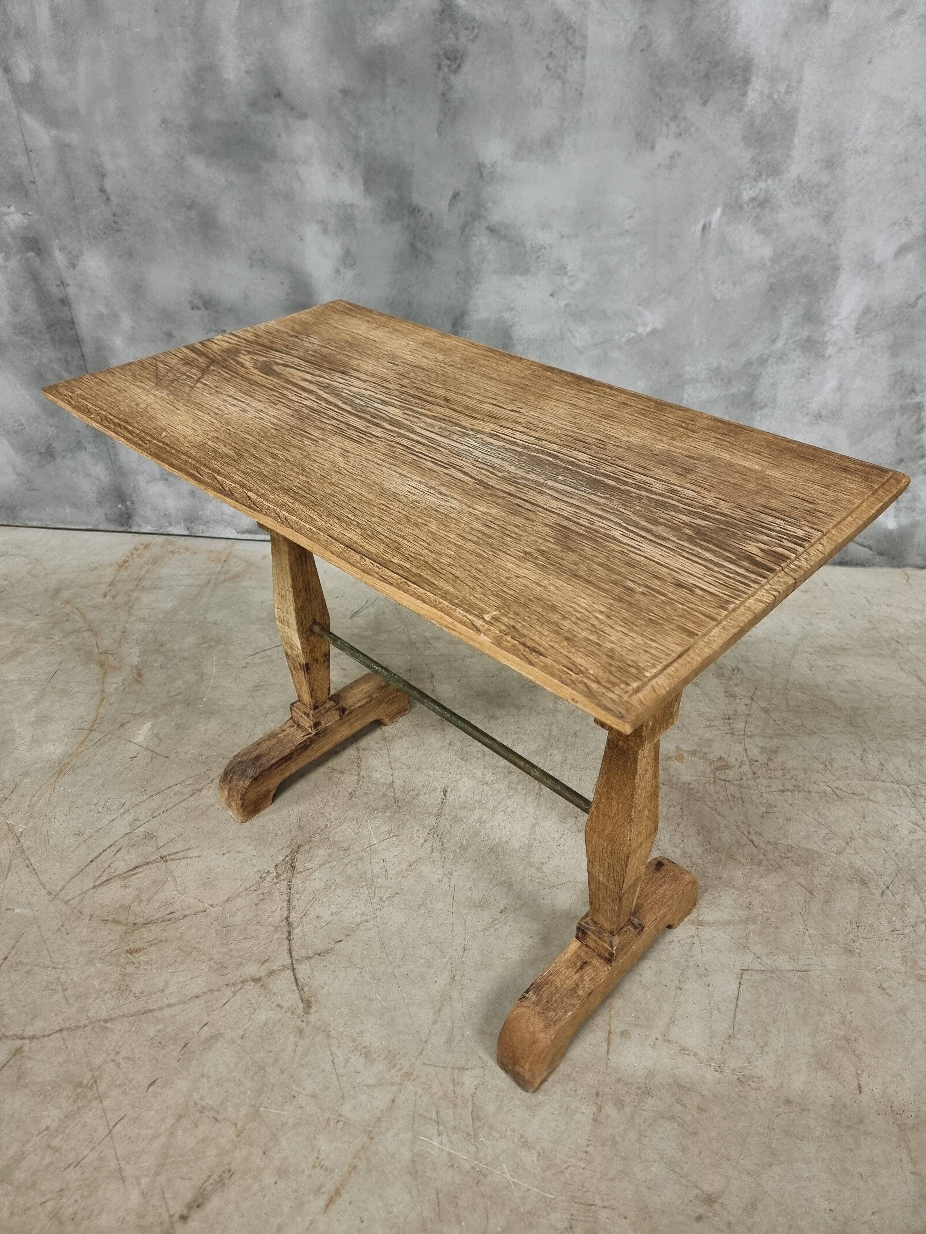 Antique French bistro table | 1920-1940 | Oak wood