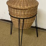Panier à couture en rotin, 1960