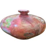 Soliflore vase in blown glass with gold inclusion