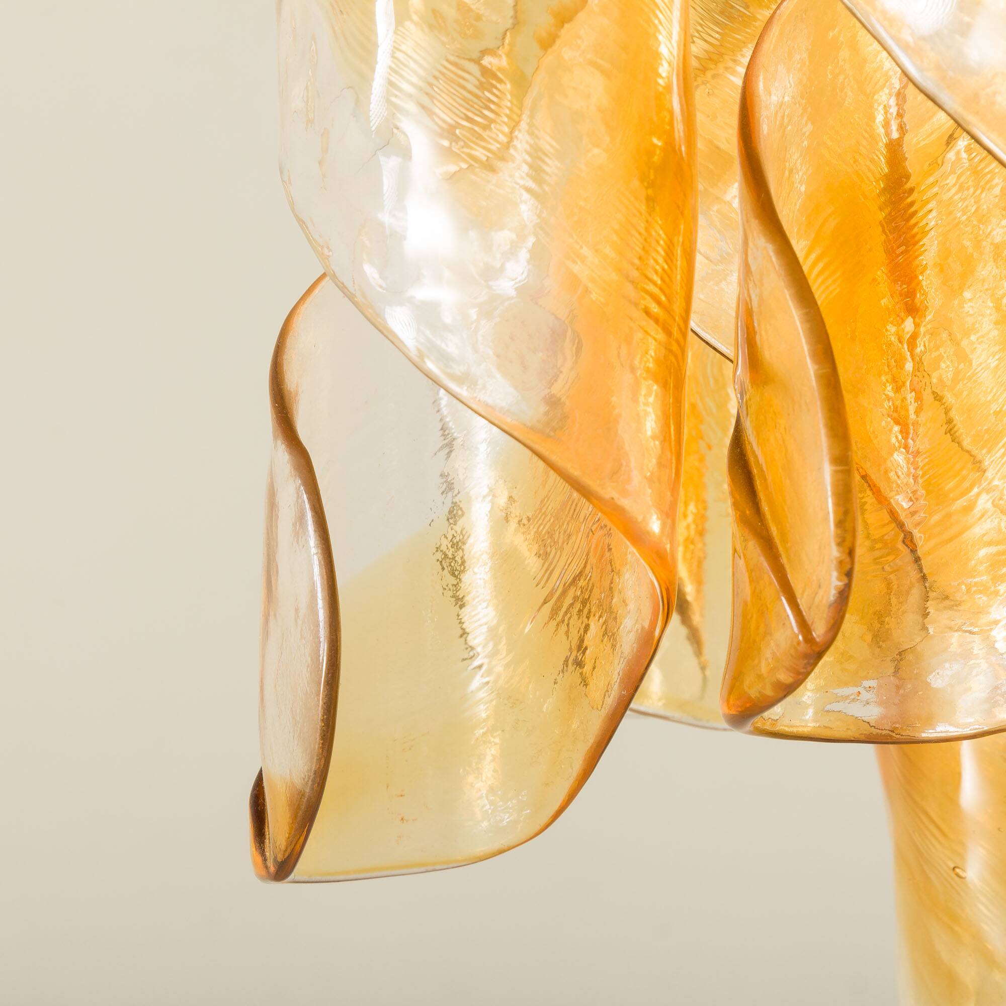 Mid century Murano 'Torciglione' Glass Chandelier by Mazzega, Italy 1970s