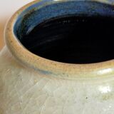 Ball vase in enamel sandstone cracked inside Indigo