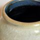 Ball vase in enamel sandstone cracked inside Indigo