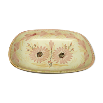 Quimper F132 Pink Flowers porcelain soap or butter maker