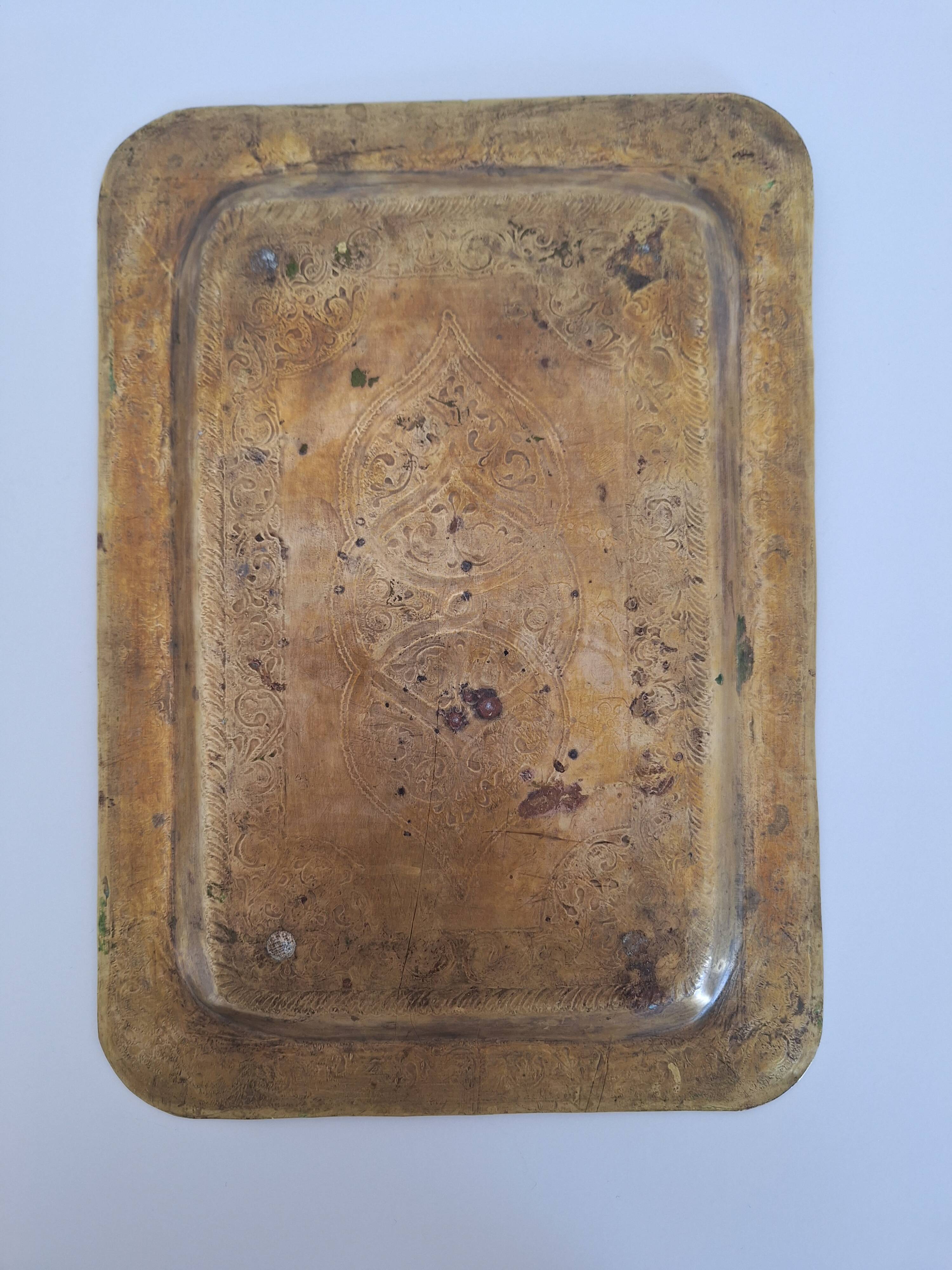 Vintage brass tray
