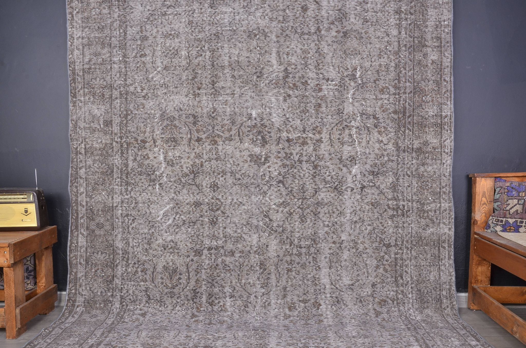 Tapis floral turc gris sku 1990
