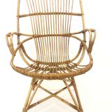 Van Rohe Noordwolde rattan chair, 1960s