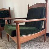 Pair of vintage Scandinavian armchairs from the 60s