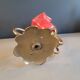 Tulip wall light in brass and red glass