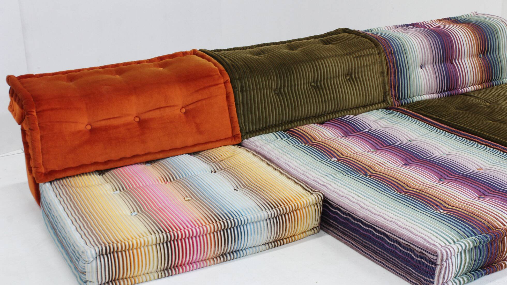Roche Bobois Mah Jong sofa Missoni design by Hans Hopfer