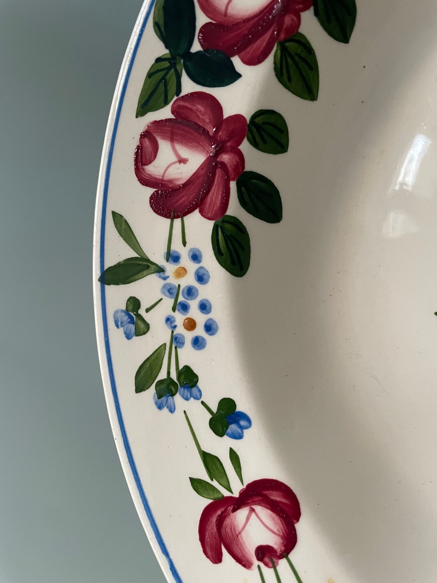 Series of 6 Digoin Sarreguemines hollow plates, model "Piccola"