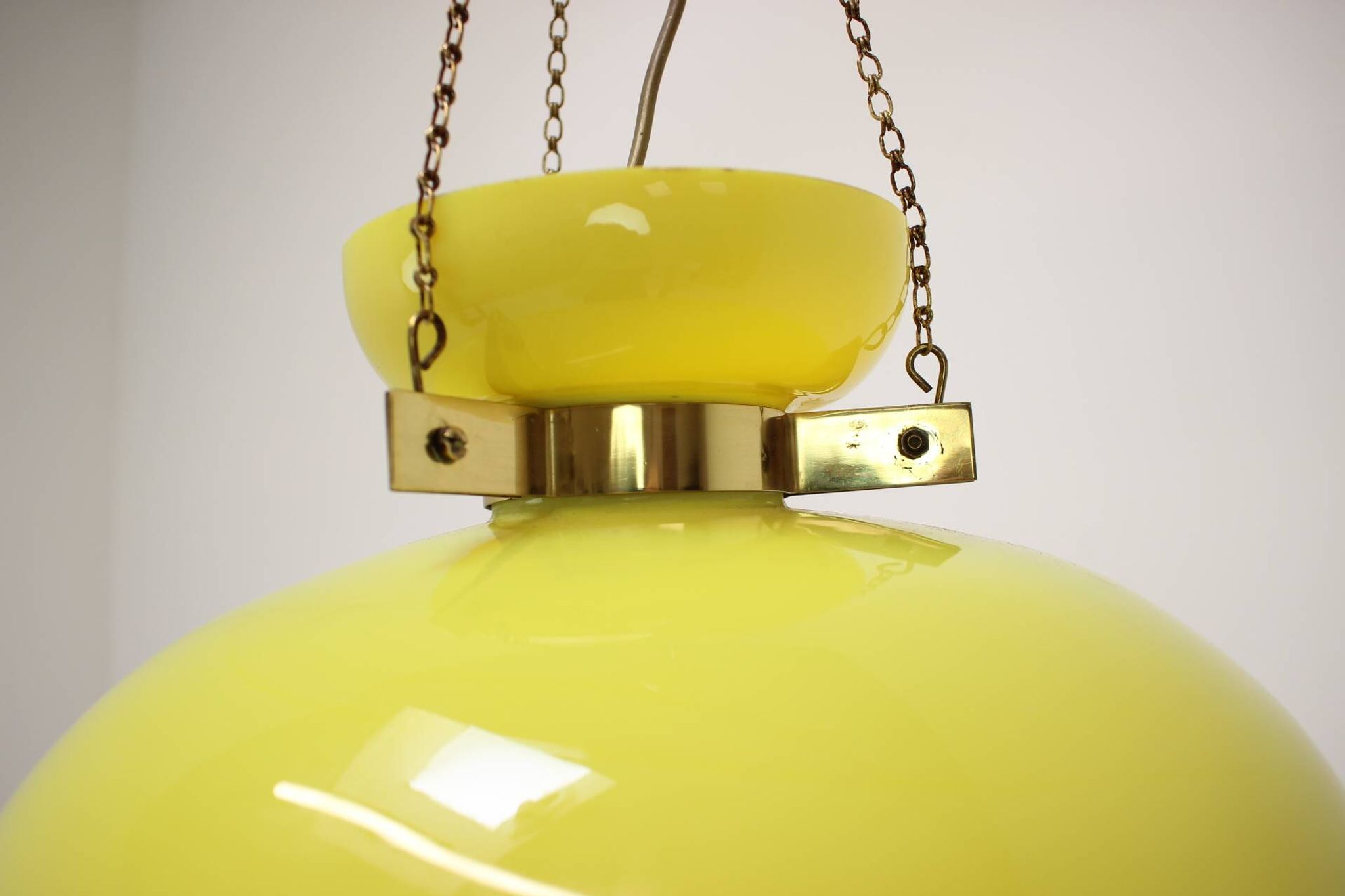 1970's Glass Chandelier, Czechoslovakia