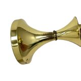 Paire de lampes de table Globe, également connues sous le nom de Leuchten, Allemagne, années 1970, laiton et verre.