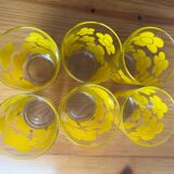 Juice glasses from the 70s flower power