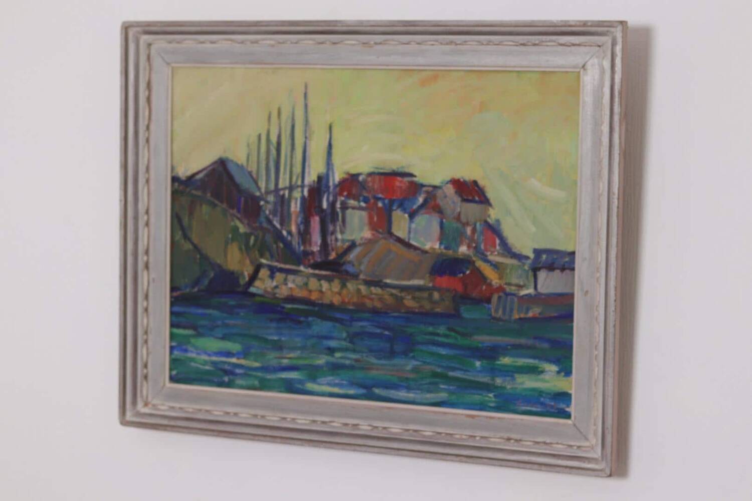 Huile sur toile originale – « Sapri, Italie » par Gunnar Ingemar Erixon