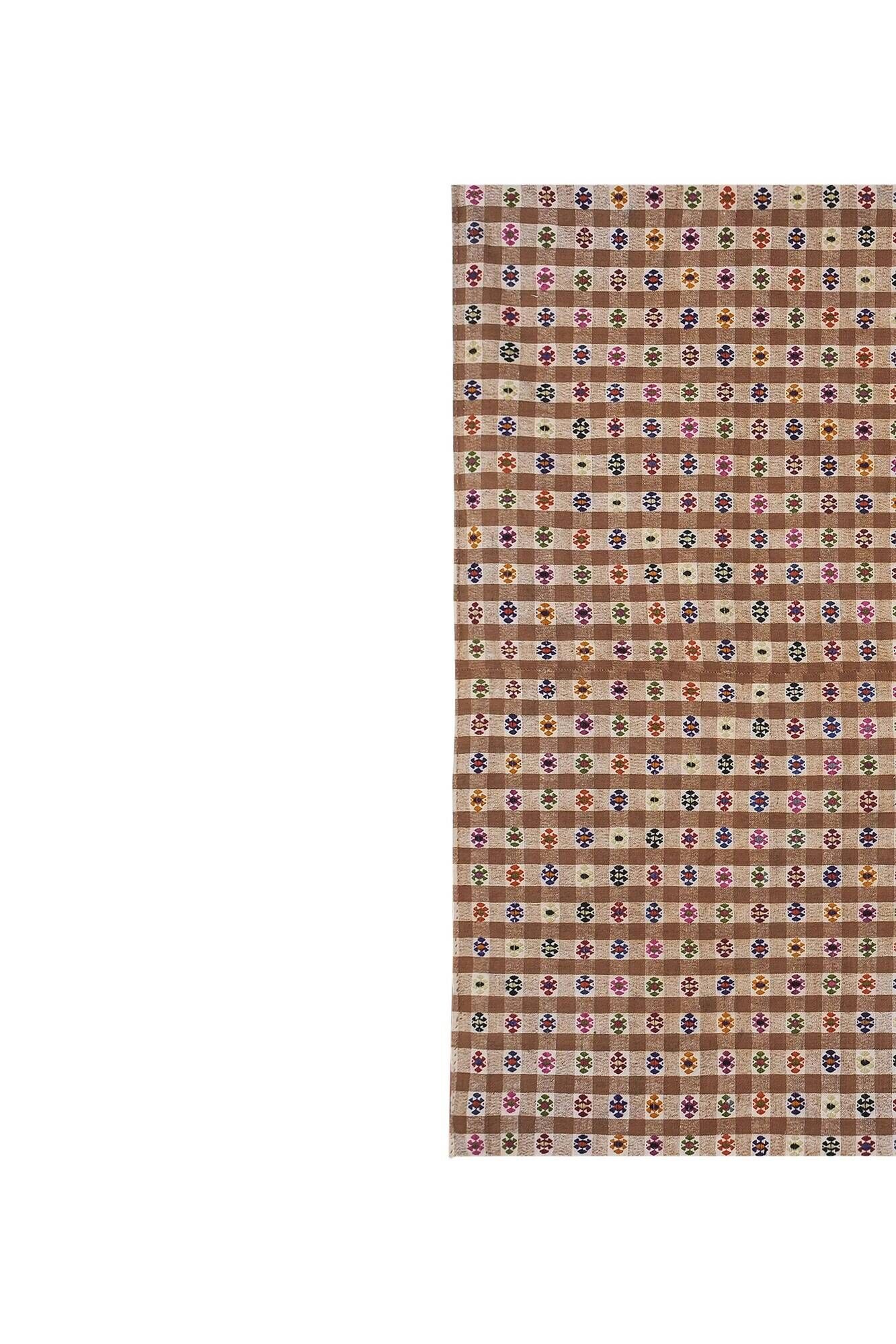 Vintage Turkish kilim, handwoven, 202x246 cm.