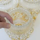 1/3 appliques murales en verre soufflé à la main / éclairage de plafond doré repensé