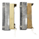 Pair of Orrefors wall lights in cast glass and brass, Sweden 1960.