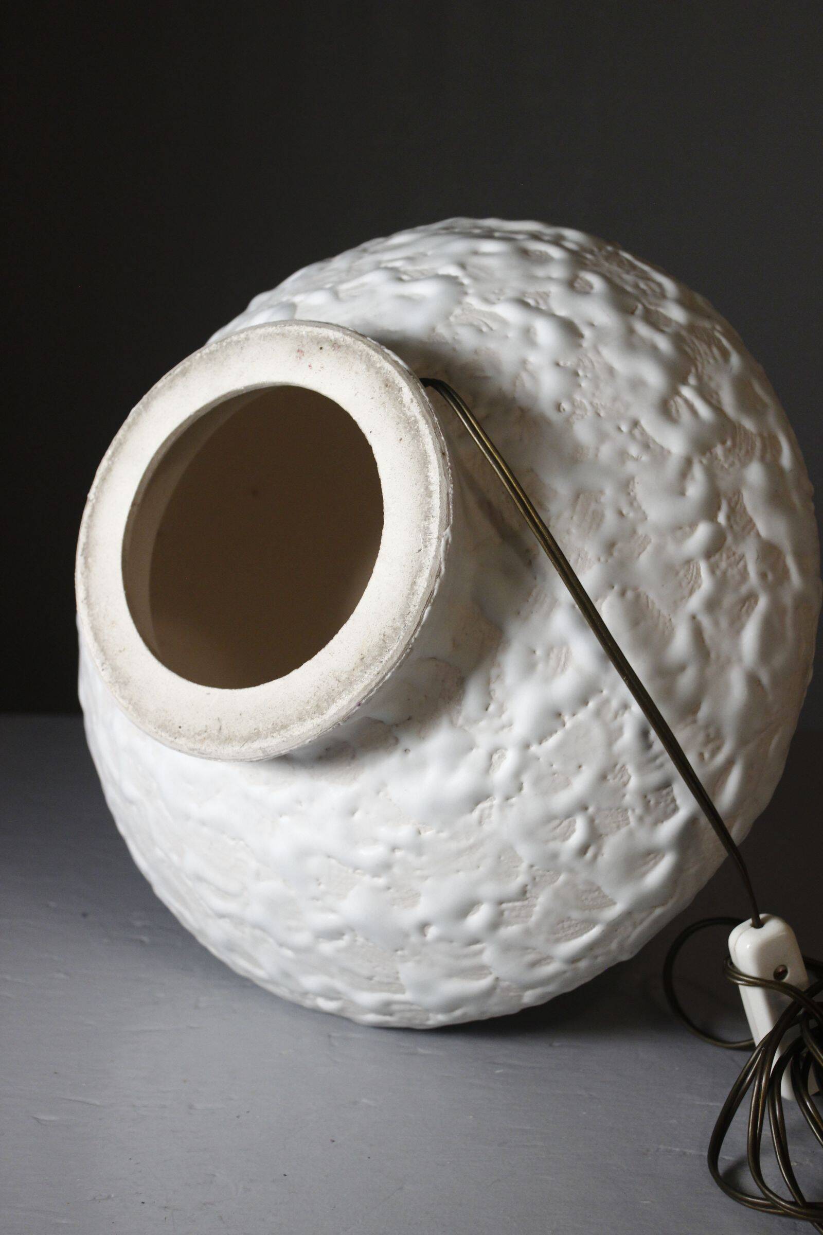 Large vintage ceramic lamp base brutalist West Germany 1960s