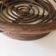 Round coffee table in bamboo, rattan, manou, Italy 1970