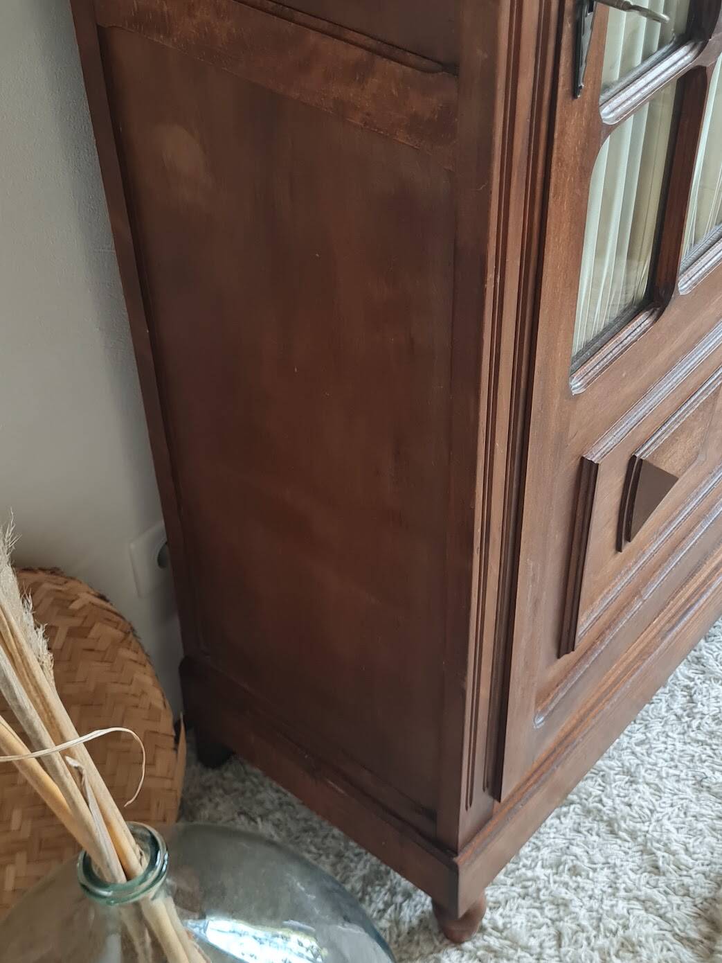 Antique glass-fronted Parisian wardrobe
