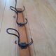 Coat rack three double hooks school style