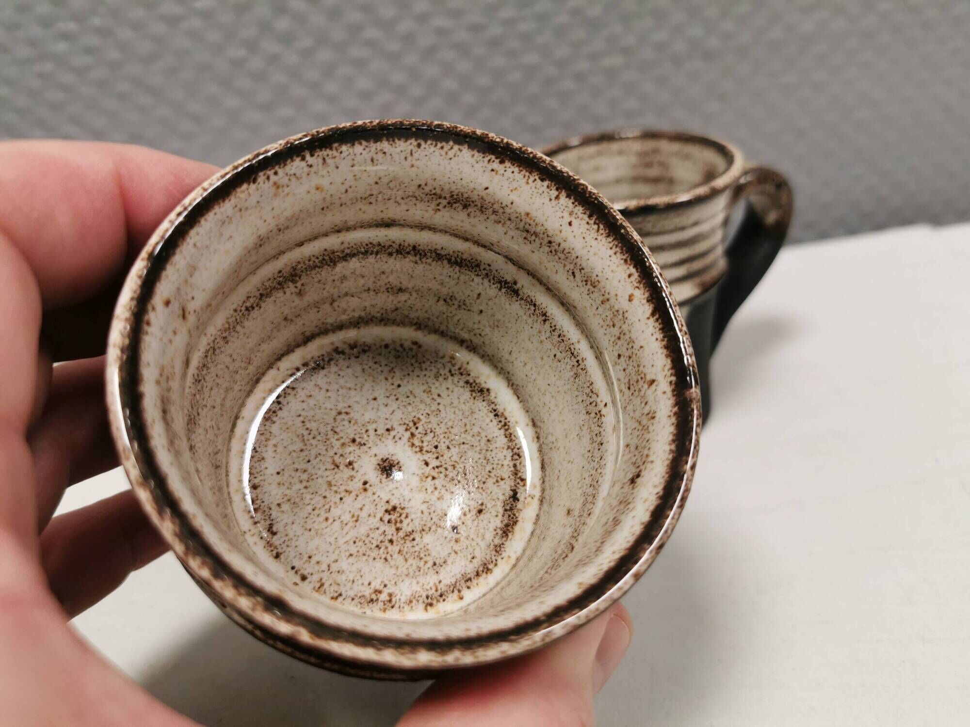 Ceramic set consisting of a sugar bowl and a milk jug from Finns keramik Denmark.