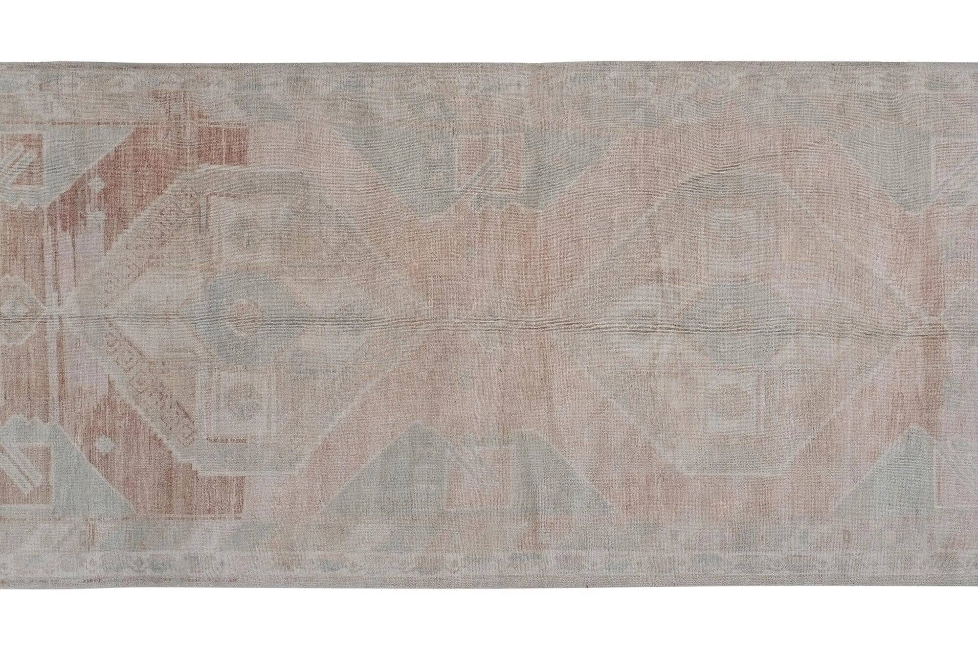 Vintage Turkish hallway rug 170x395 cm