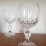 Lot de 5 verres à pied en cristal