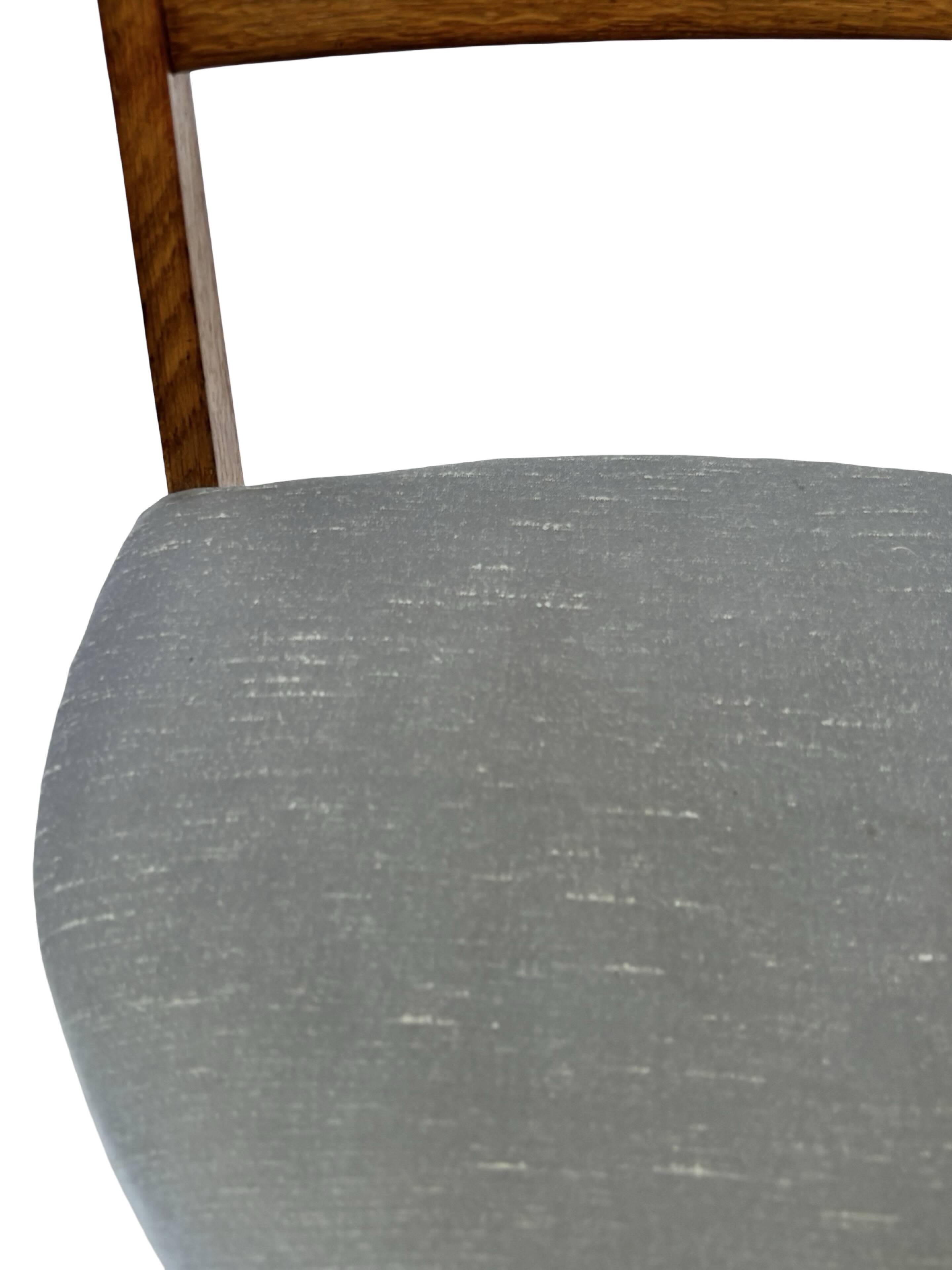 Vintage rare three-legged dining chair 1960s oak heart chair