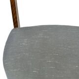 Vintage rare three-legged dining chair 1960s oak heart chair