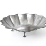 vintage shell dish, tin shell, table décor, pocket empty, tin cup, tin shell