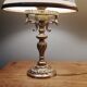 Pair of gilded bronze bedside lamps