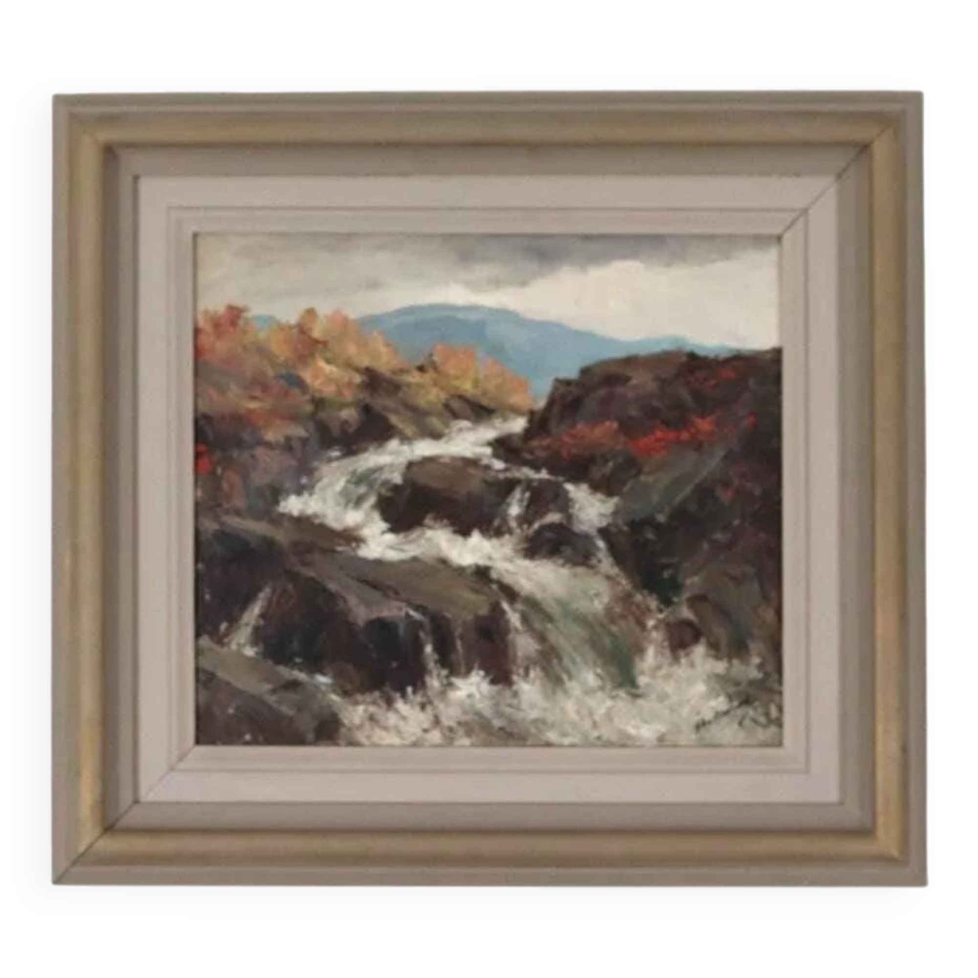 Paysage avec cascade par Åke Ahmlund