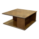 Square teak coffee table on wheels from the 70s by G-Plan