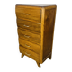 Commode chiffonnier pied compas, années 50, bois