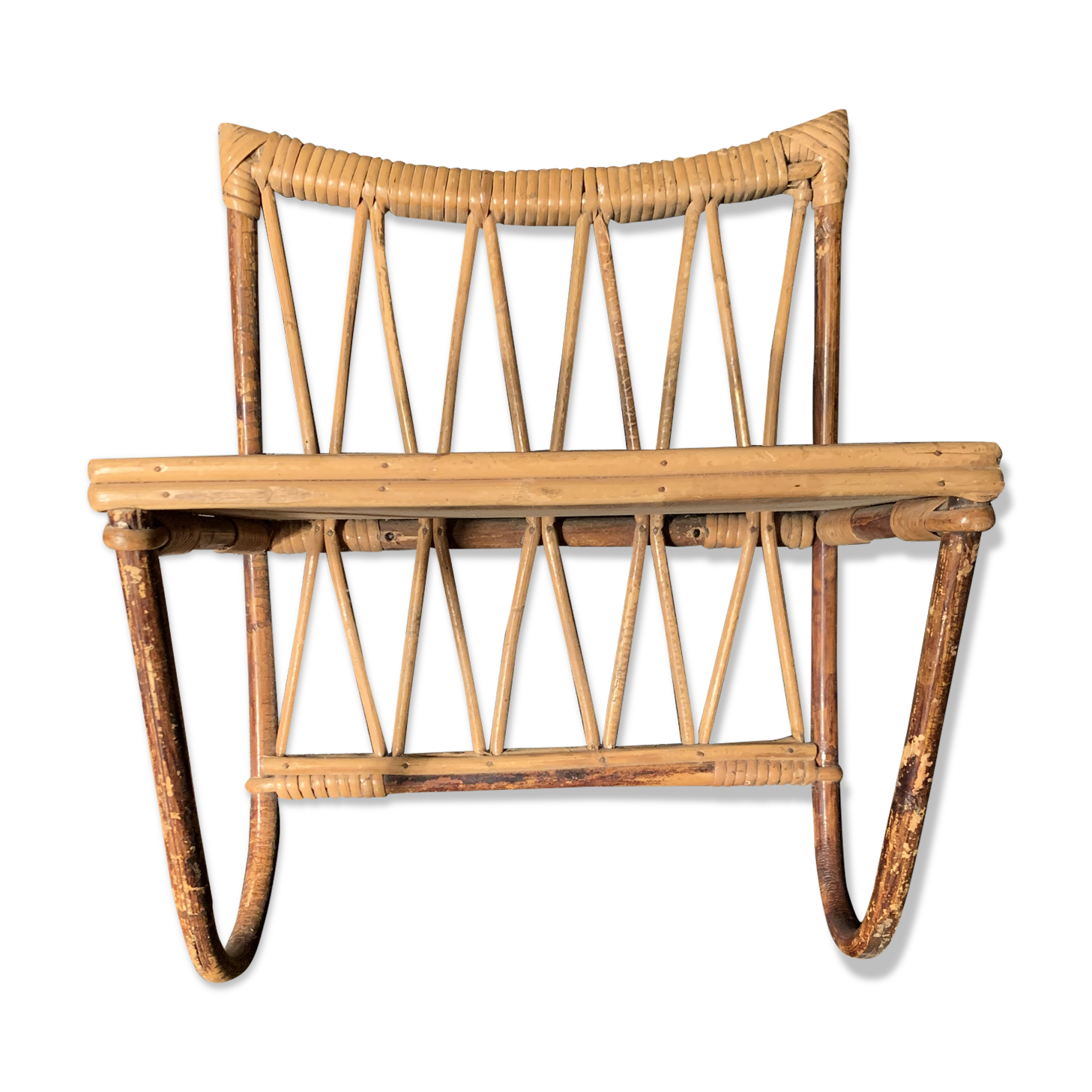 Rattan wall shelf 1960