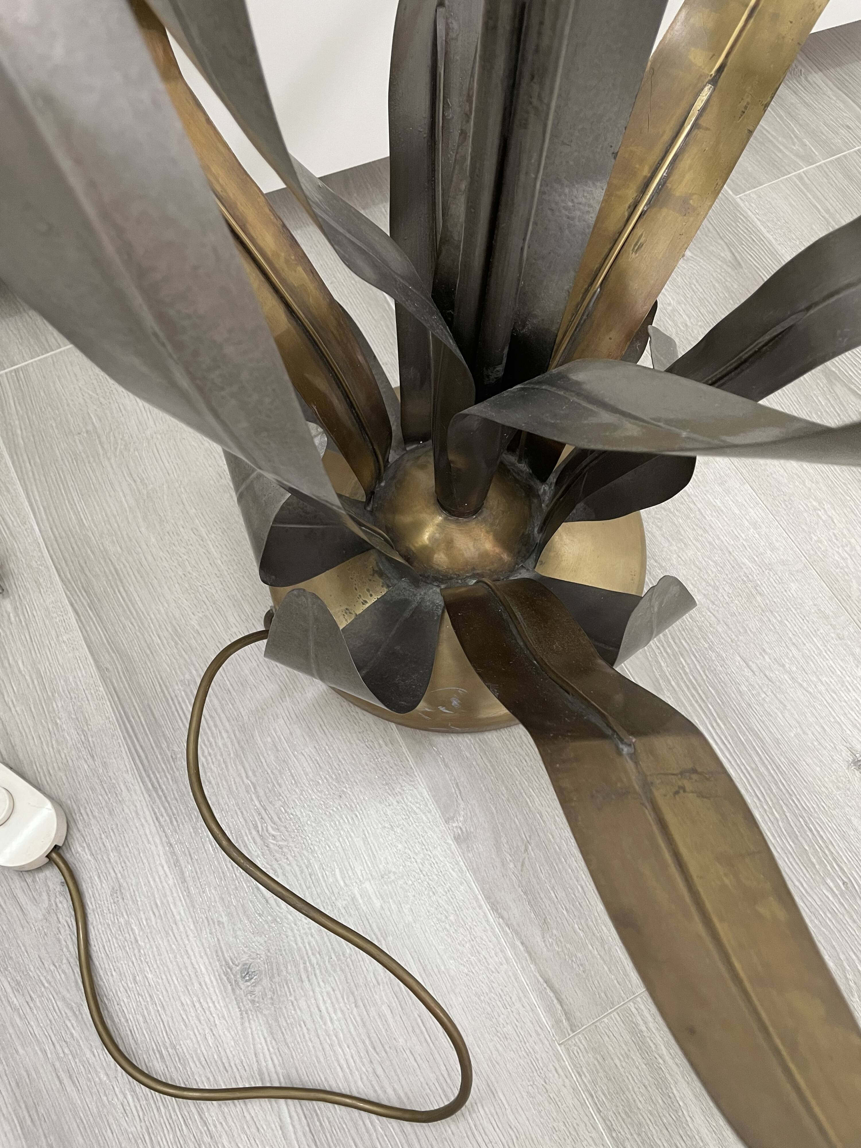 Lampadaire fleurs et plante lampe de plancher de fleur - design années 70