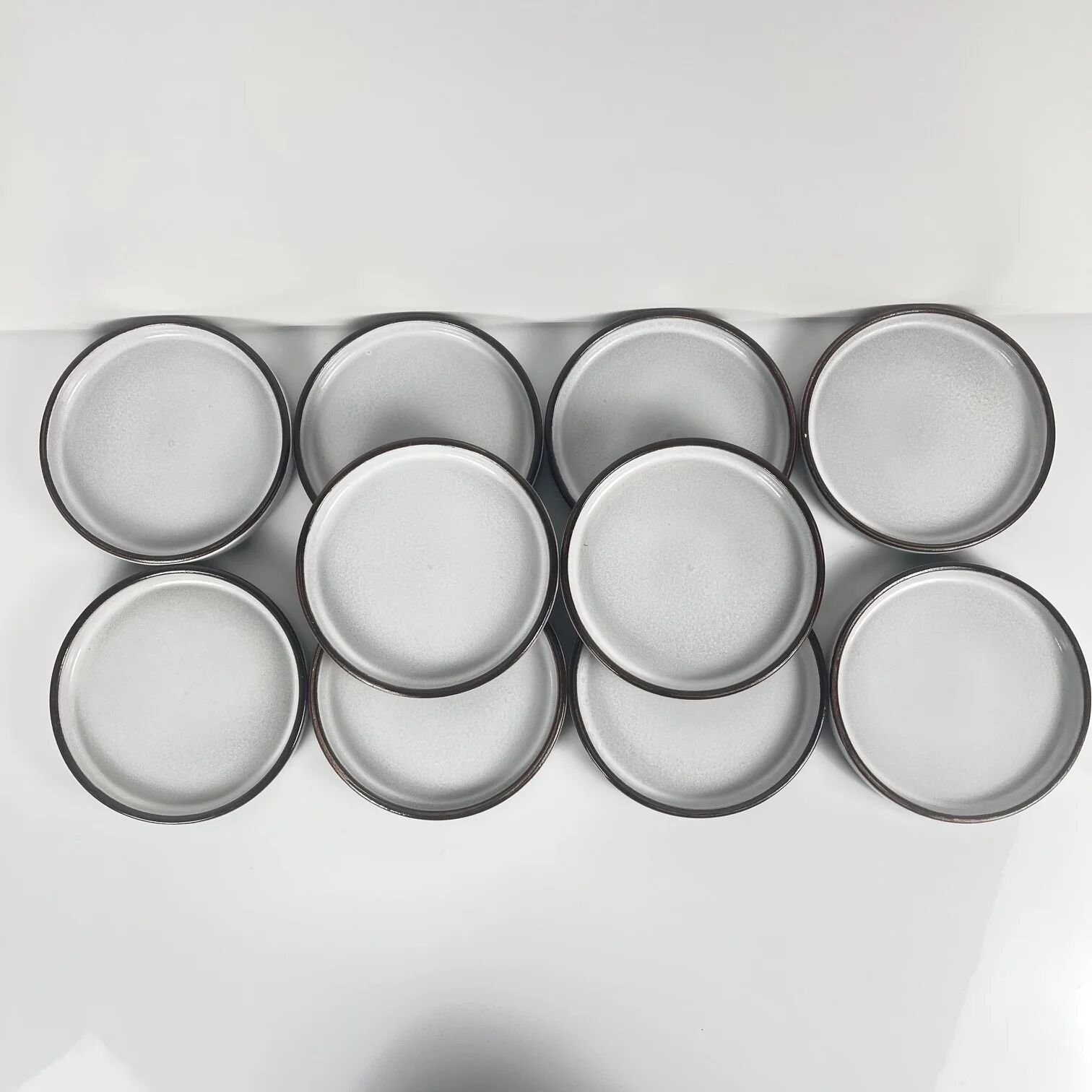 Lot de 10 assiettes à pain / Tapas Niderviller en grès