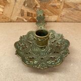 Antique Vintage Gilt Bronze Cellar Raz Hand Candle Holder