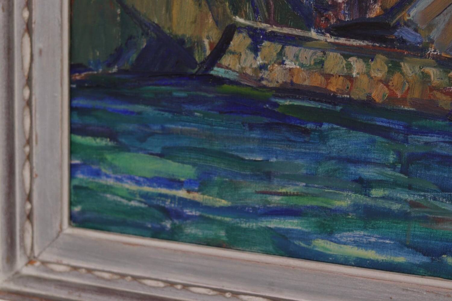 Huile sur toile originale – « Sapri, Italie » par Gunnar Ingemar Erixon