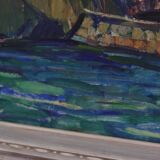 Huile sur toile originale – « Sapri, Italie » par Gunnar Ingemar Erixon