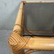 Vintage side table – bamboo and glass