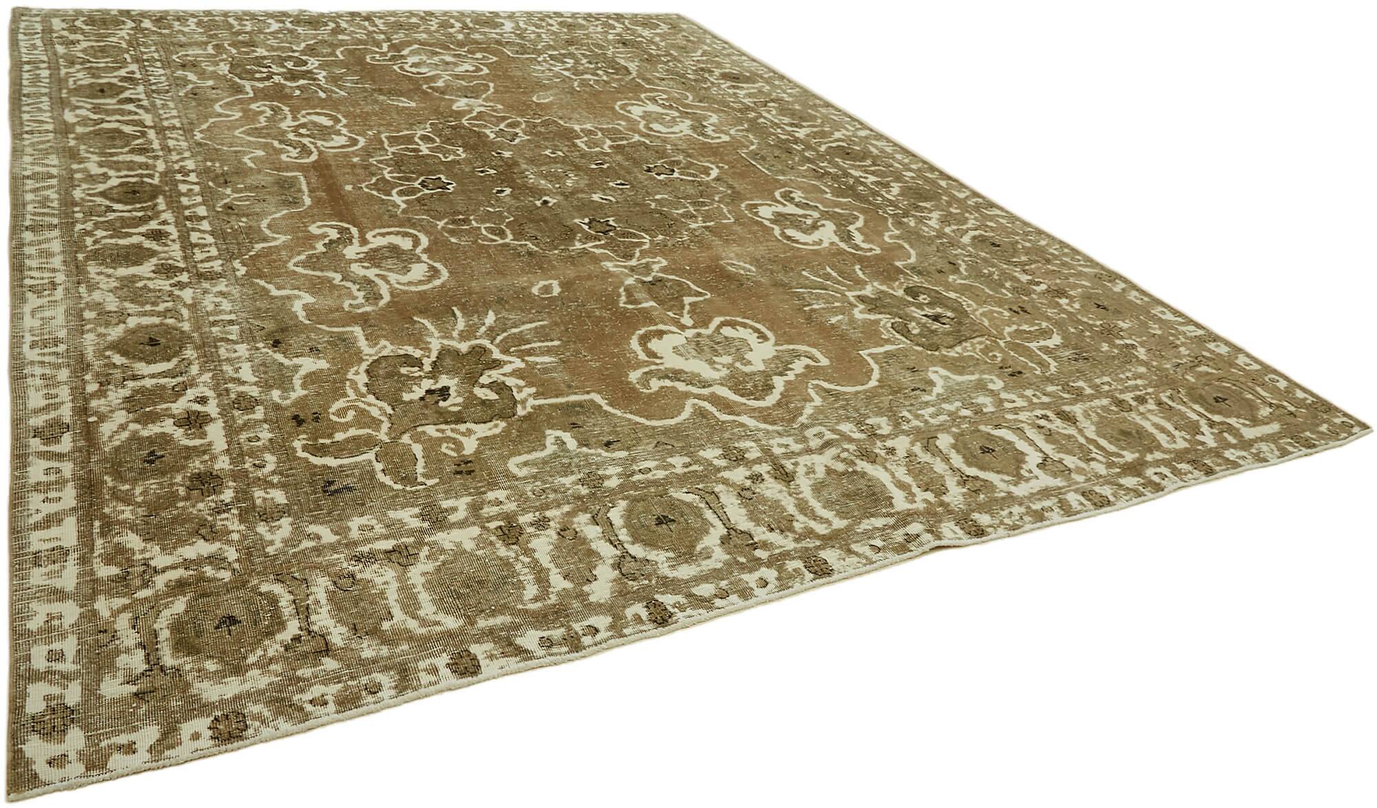 1980s 303 cm x 384 cm beige wool carpet