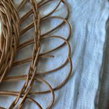 Vintage Rattan Witch Mirror