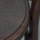 Set of five vintage wooden Cosmos bistro design chairs with stunning detail